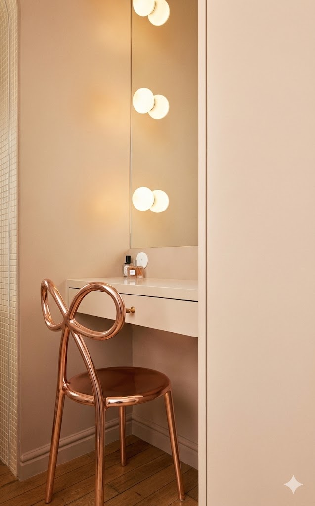 Qeeboo Ribbon Chair - Pink Gold