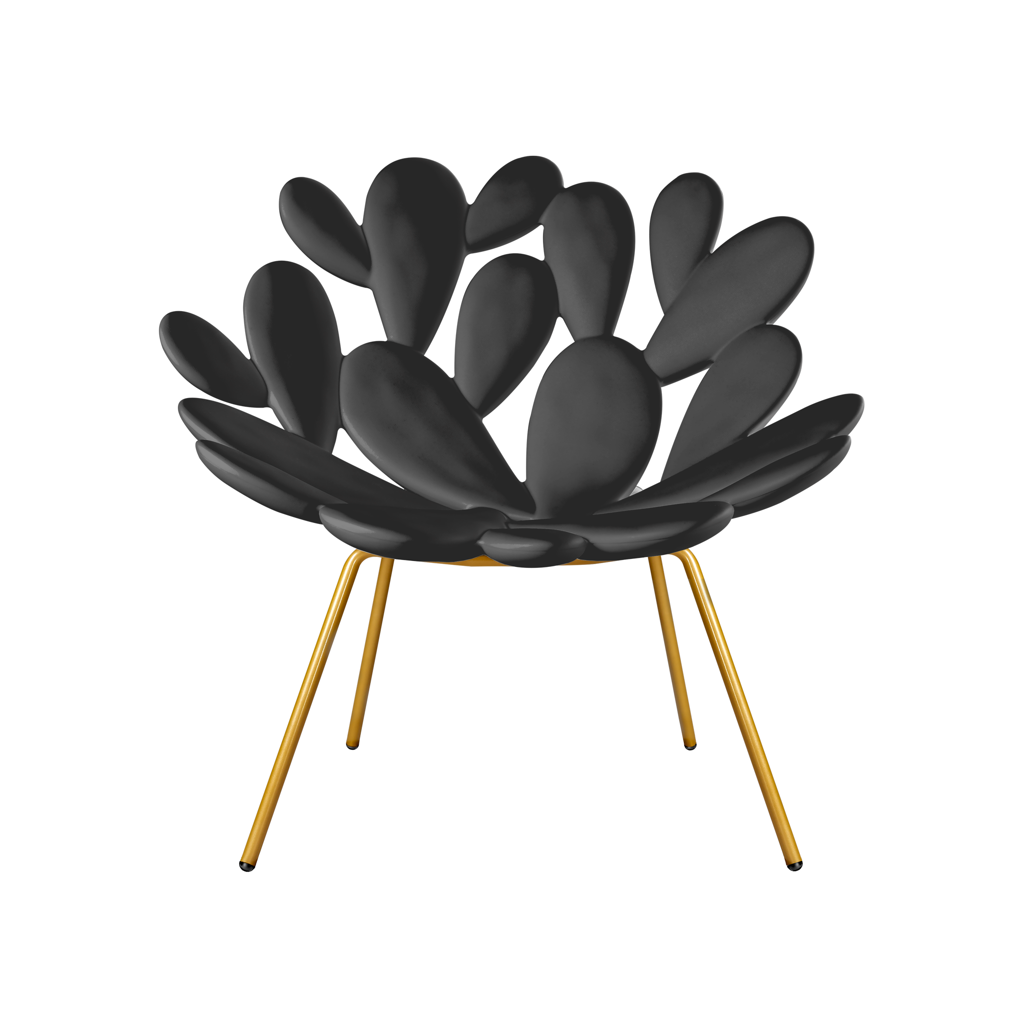 Qeeboo Filicudi Armchair - Black & Brass
