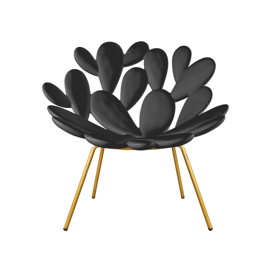 Qeeboo Filicudi Armchair - Black & Brass