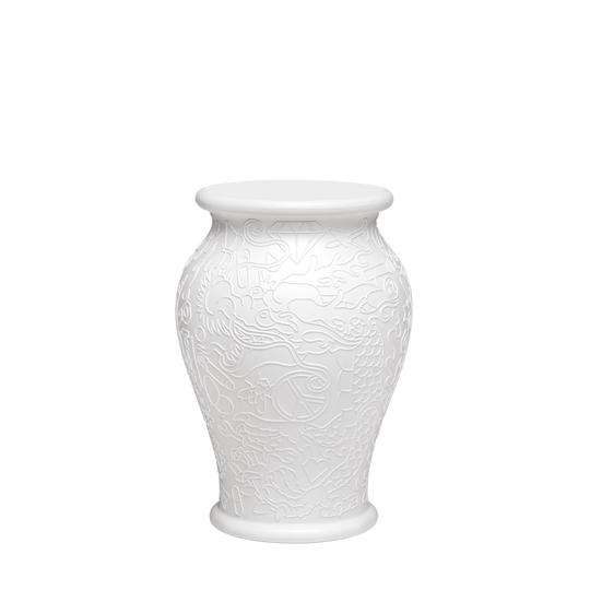 Qeeboo Ming Stool & Side Table - White