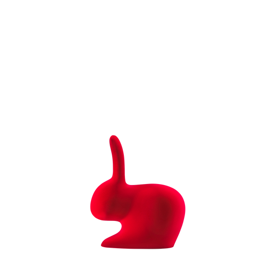 Qeeboo Rabbit XS Book End Velvet Finish - Red
