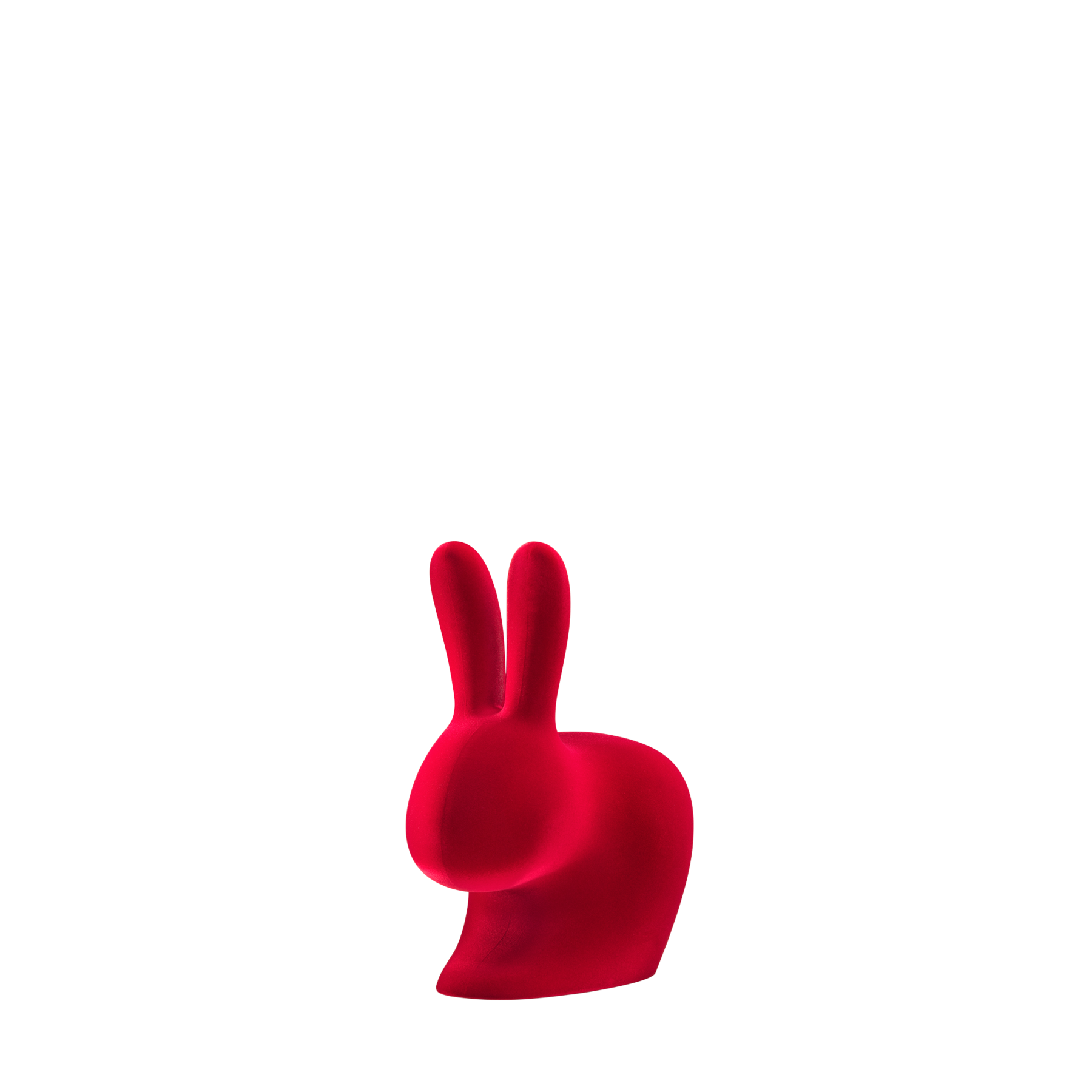 Qeeboo Rabbit XS Book End Velvet Finish - Red