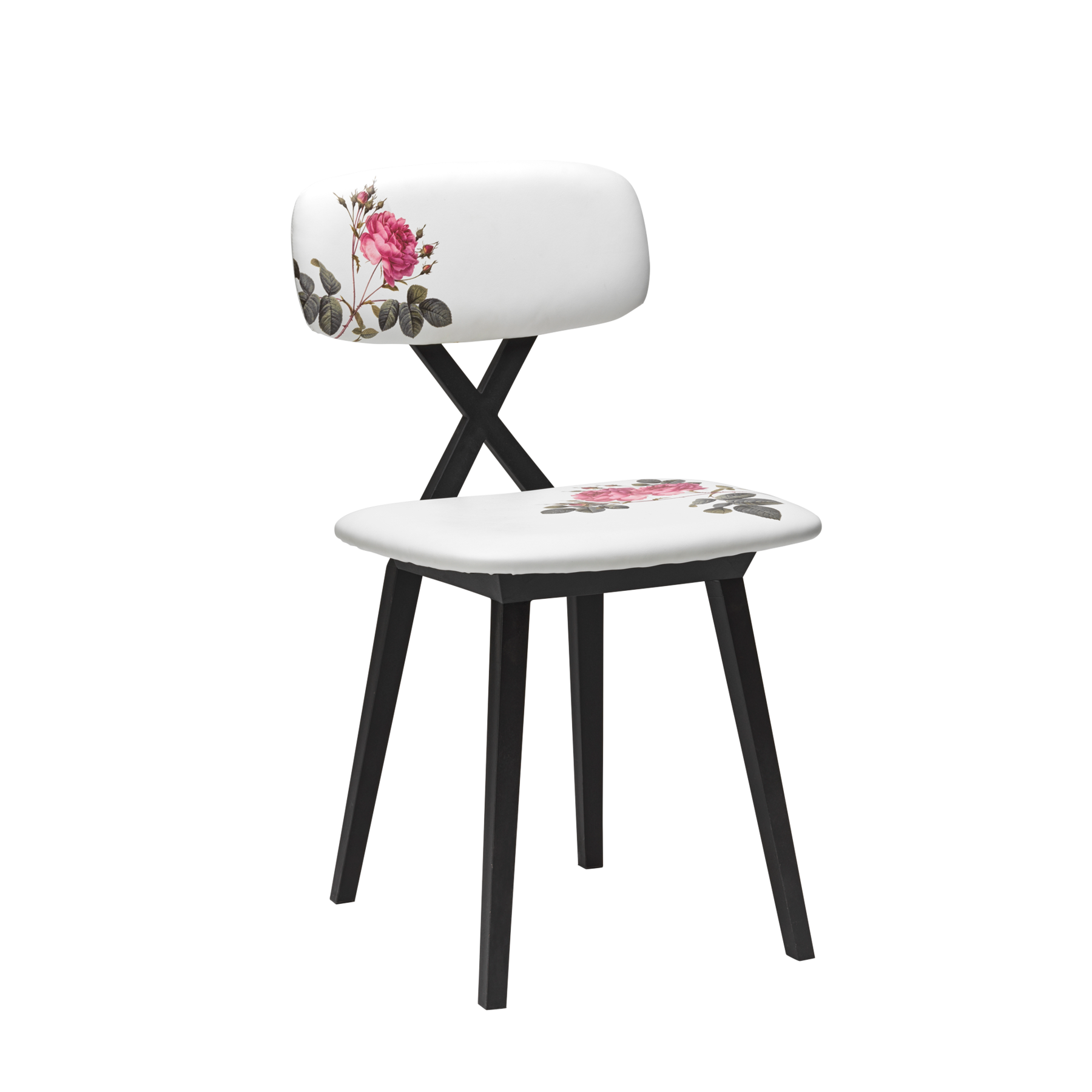 Qeeboo X Chair with Flower Cushion