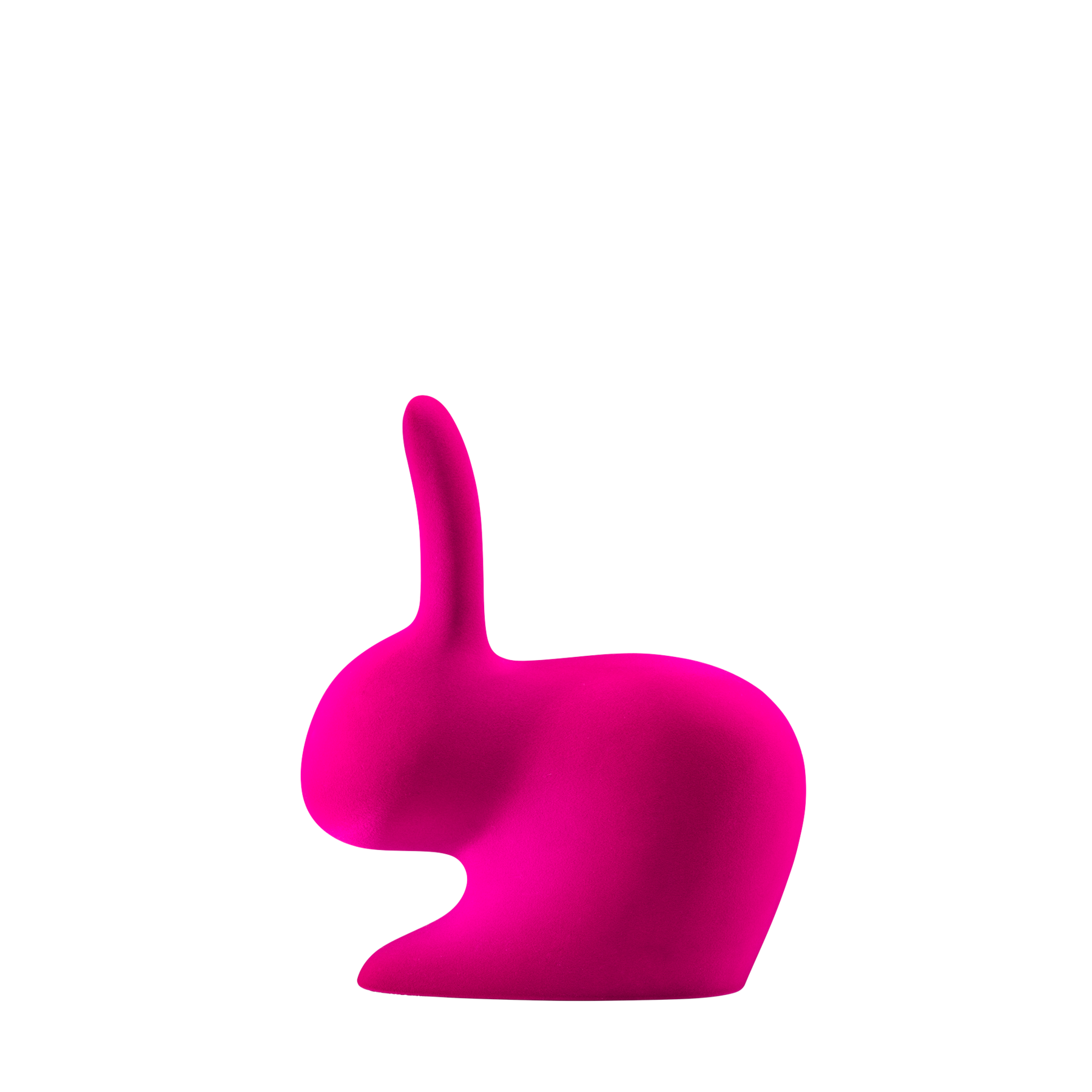 Qeeboo Rabbit Chair Baby Velvet Finish - Fuschia