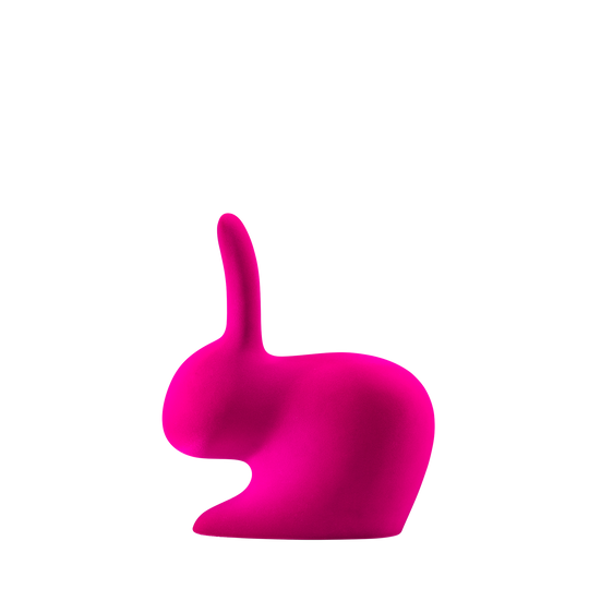Qeeboo Rabbit Chair Baby Velvet Finish - Fuschia