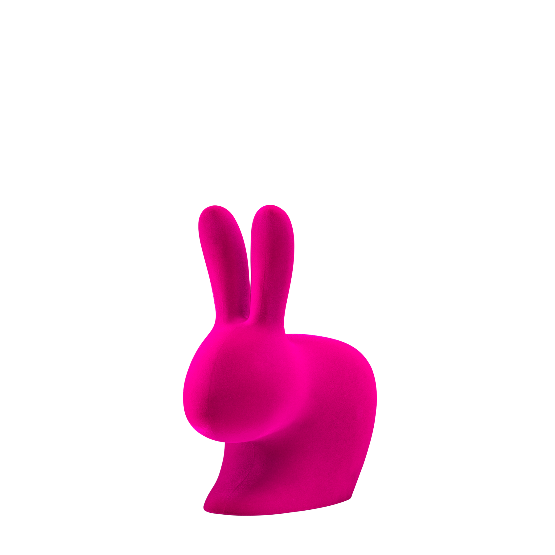Qeeboo Rabbit Chair Baby Velvet Finish - Fuschia