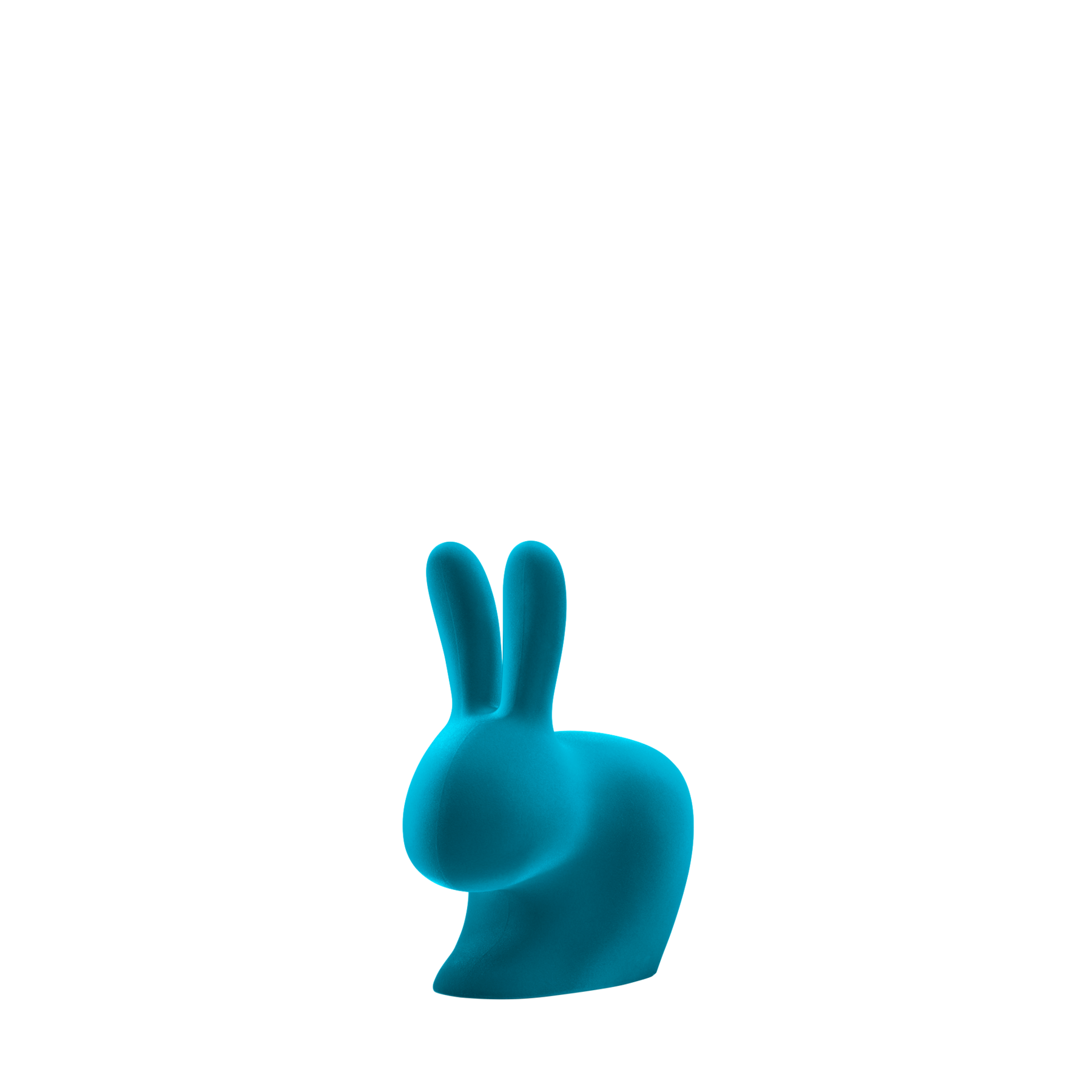 Qeeboo Rabbit XS Book End Velvet Finish - Turquoise