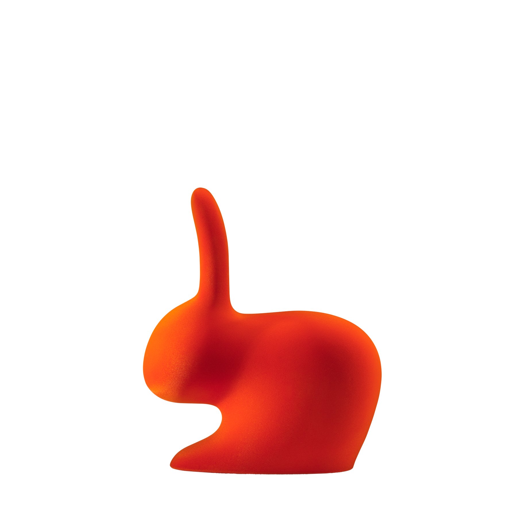 Qeeboo Rabbit Chair Baby Velvet Finish - Orange