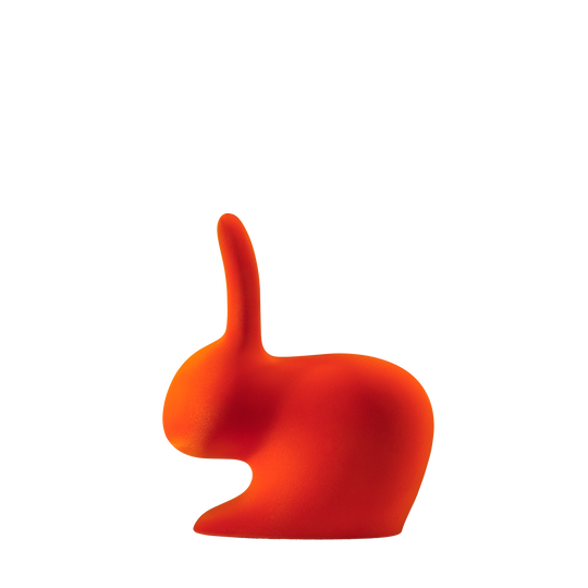 Qeeboo Rabbit Chair Baby Velvet Finish - Orange