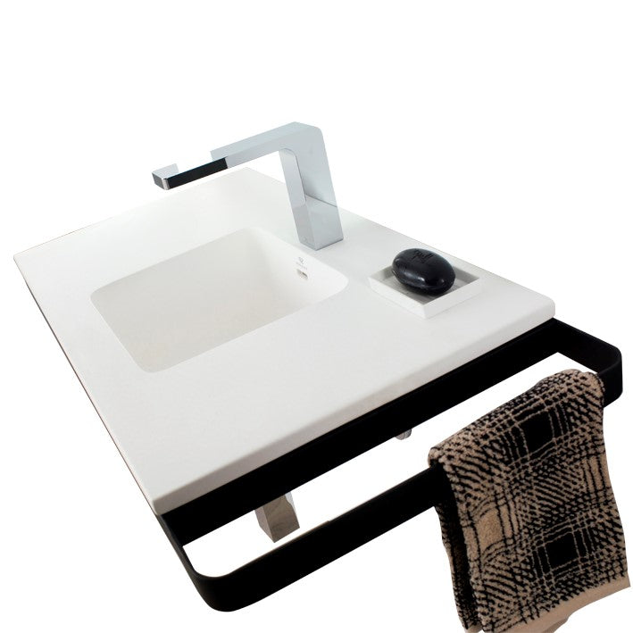 Krion Modul 80 Frame - Right hand Towel Rail